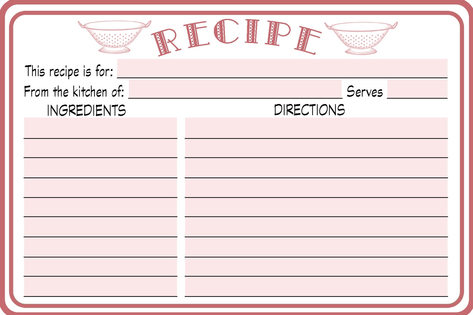 Bountiful Heirlooms Free Printables Recipe Cards And Desk Notes
