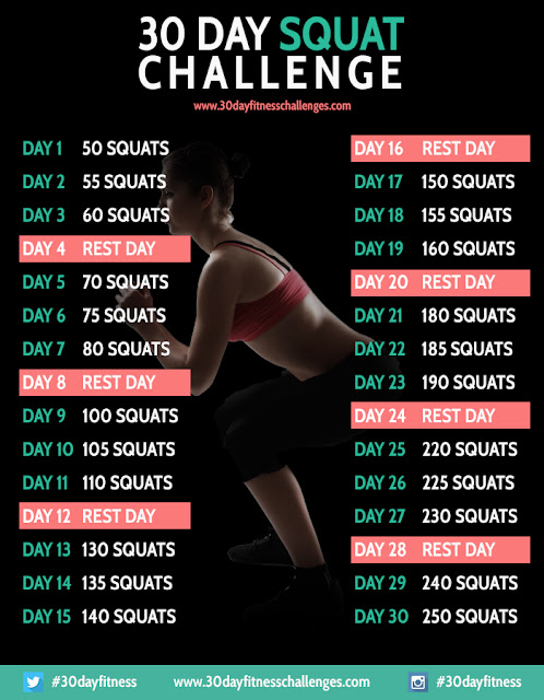 30 Day Squat Challenge 2015 Fitness Goals
