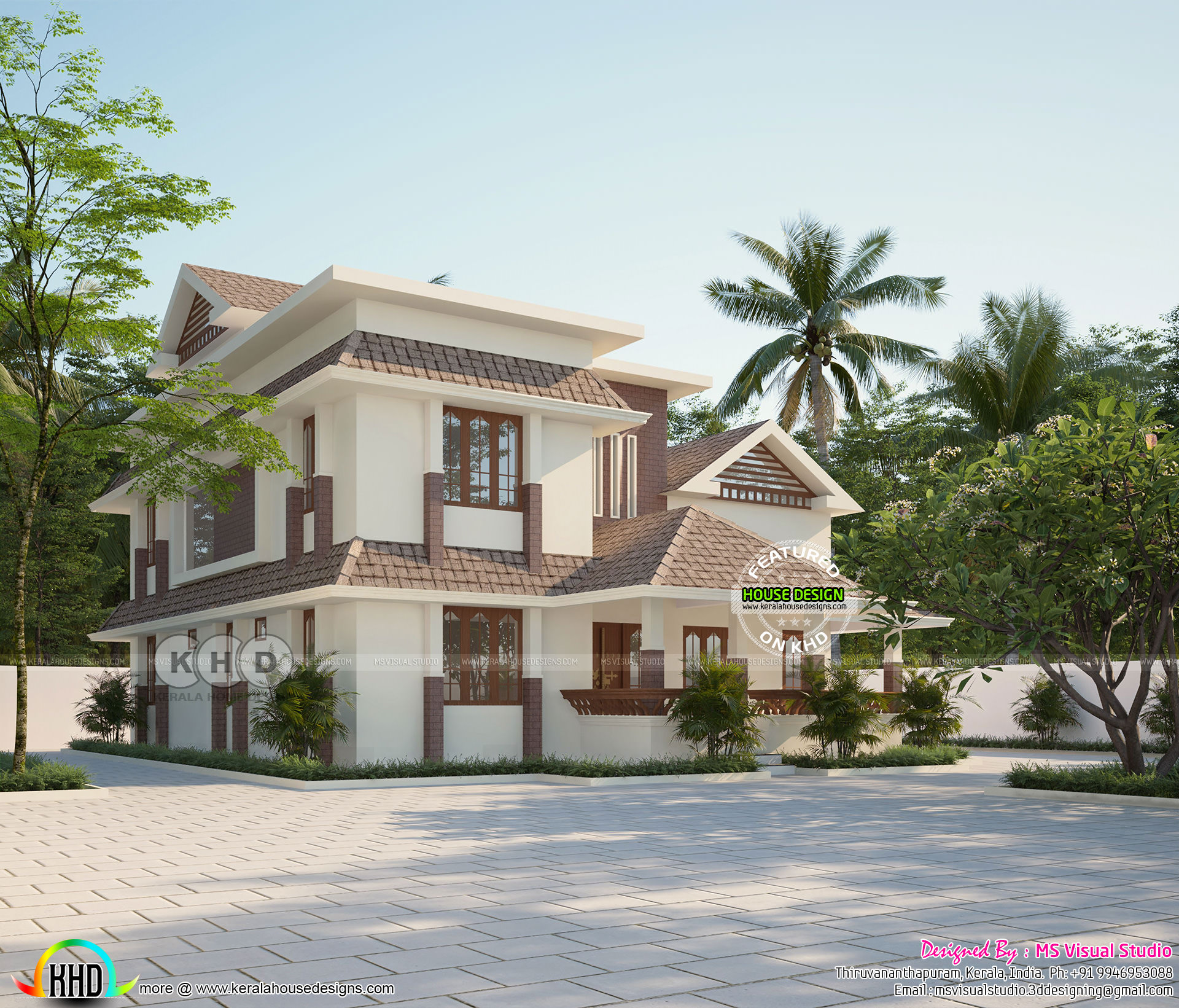 2446 sq-ft 4 BHK Kerala home design - Kerala home design and floor
