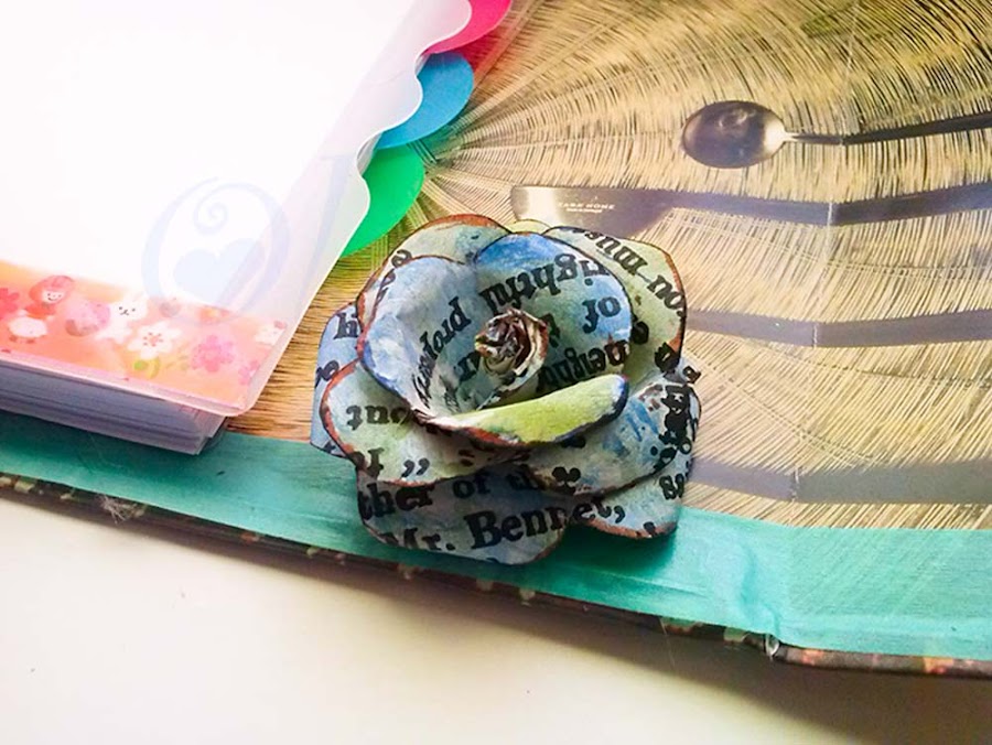 decorar libreta de espiral muelle alambre con bolsa de papel carton