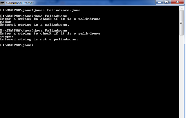 SWAPNA MEDIKONDA: Write a JAVA program to check whether given string is ...