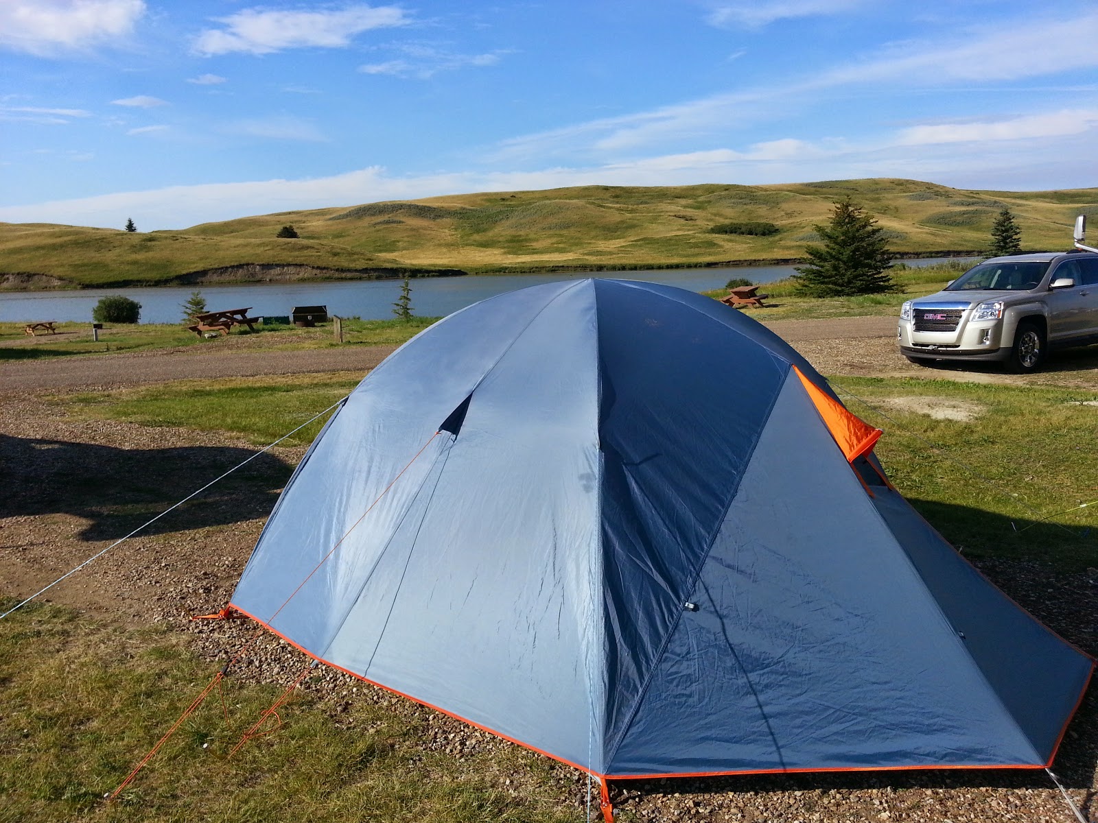 Camping at Firerock Campground, Cypress Hills Provincial