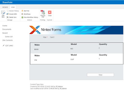 Nintex Repeating Section  Form