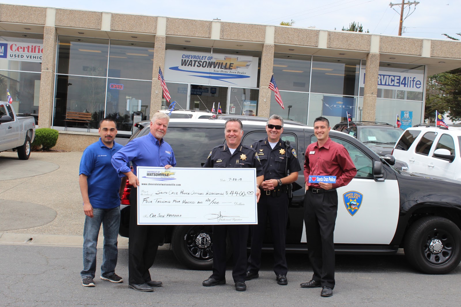 Santa Cruz Police Chevrolet of Watsonville Car Show Nets 4,400 for