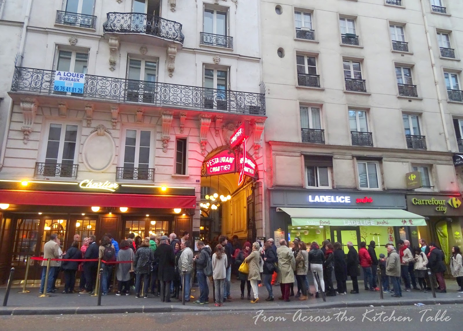 From Across the Kitchen Table Bouillon Chartier, Paris