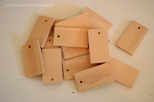 Use a Paint stick to create wooden tags Use a paint stick to create wood tags