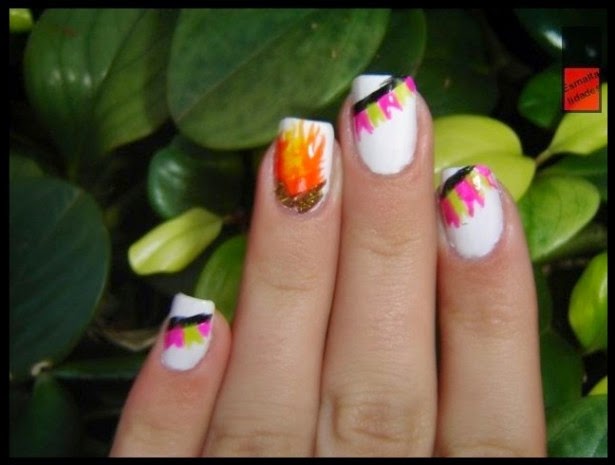 Decoracion de uñas con varios colores - hermosas uñas - lindas y tiernas para aprender