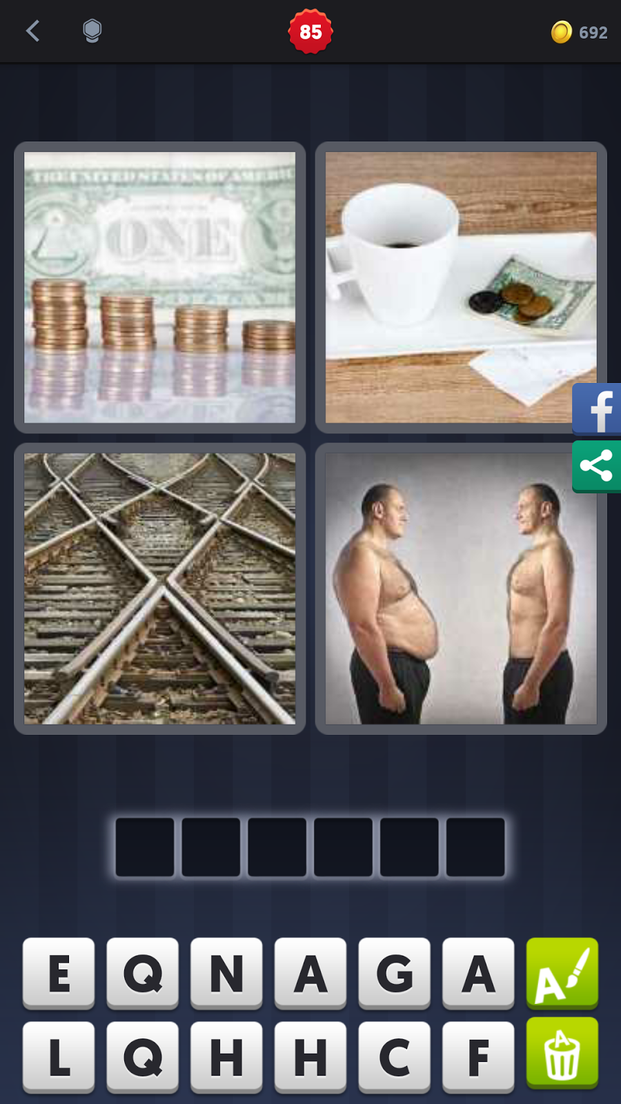 4 Pics 1 Word Answers Solutions LEVEL 85 CHANGE