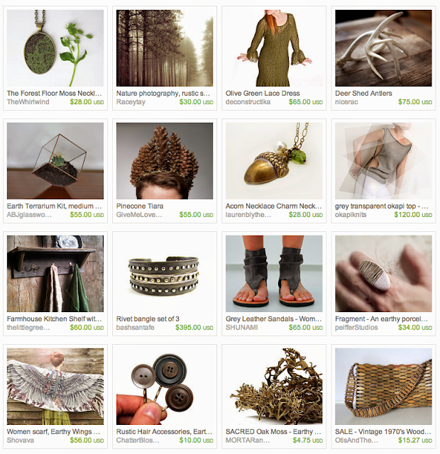 Forest inspired giftguide on Etsy