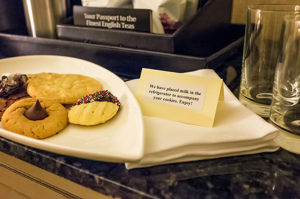 Cookies and Milk at the Hershey Hotel