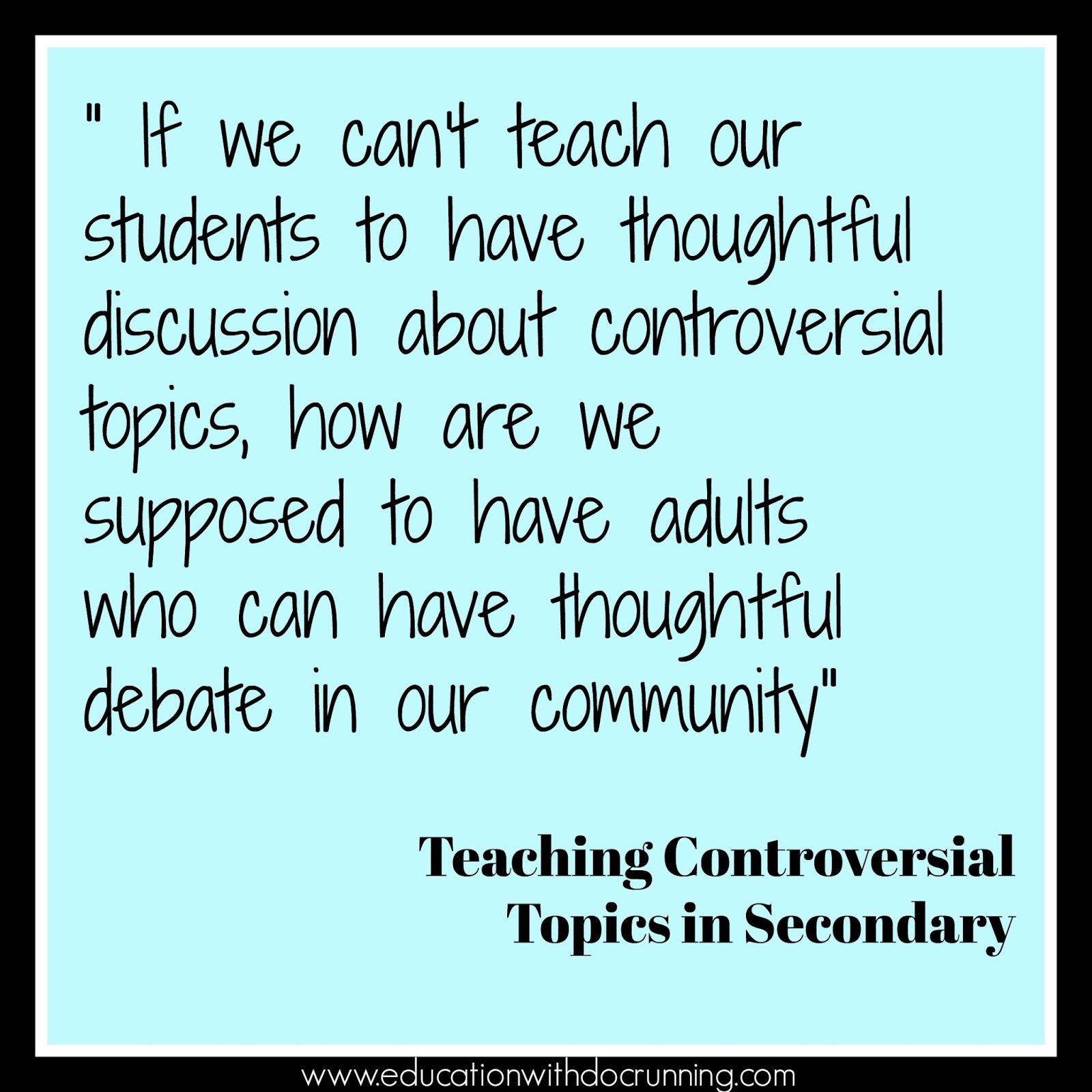 Social Sundays Teaching controversial topics Education with DocRunning