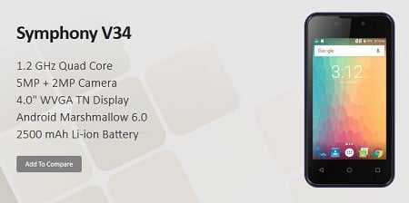 Symphony V34 Symphony Xplorer V34 Smartphone