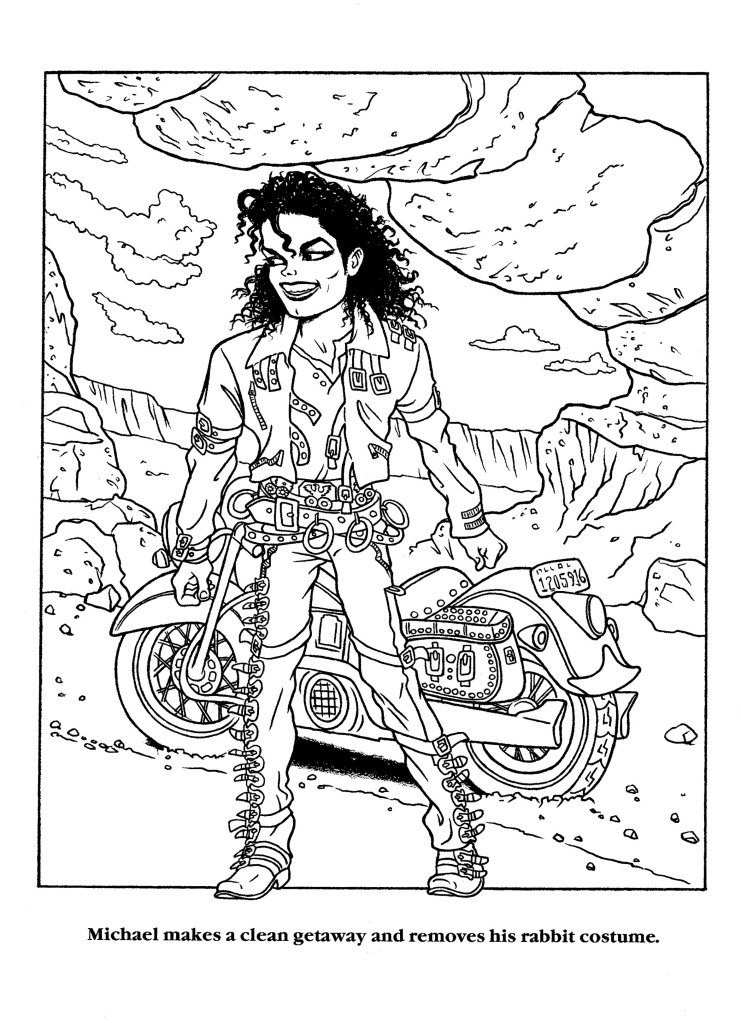 Moonwalker Coloring Book Cover Coloring Pages Michael