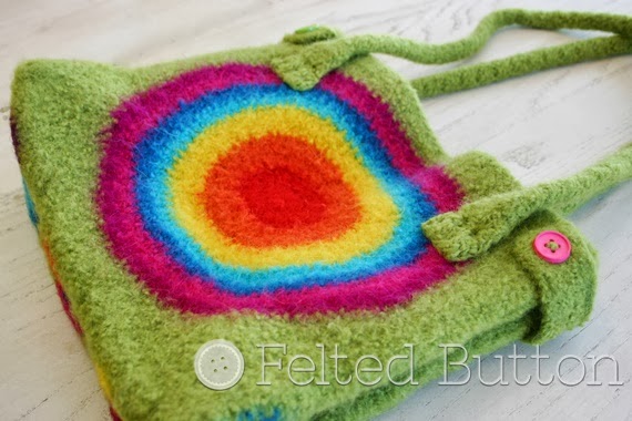 Colorful Crochet Patterns by Felted Button (It's Stashing Tote)