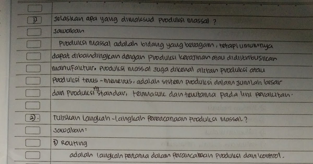 Produk Kreatif Dan Kewirausahaan Tugas Produksi Massal