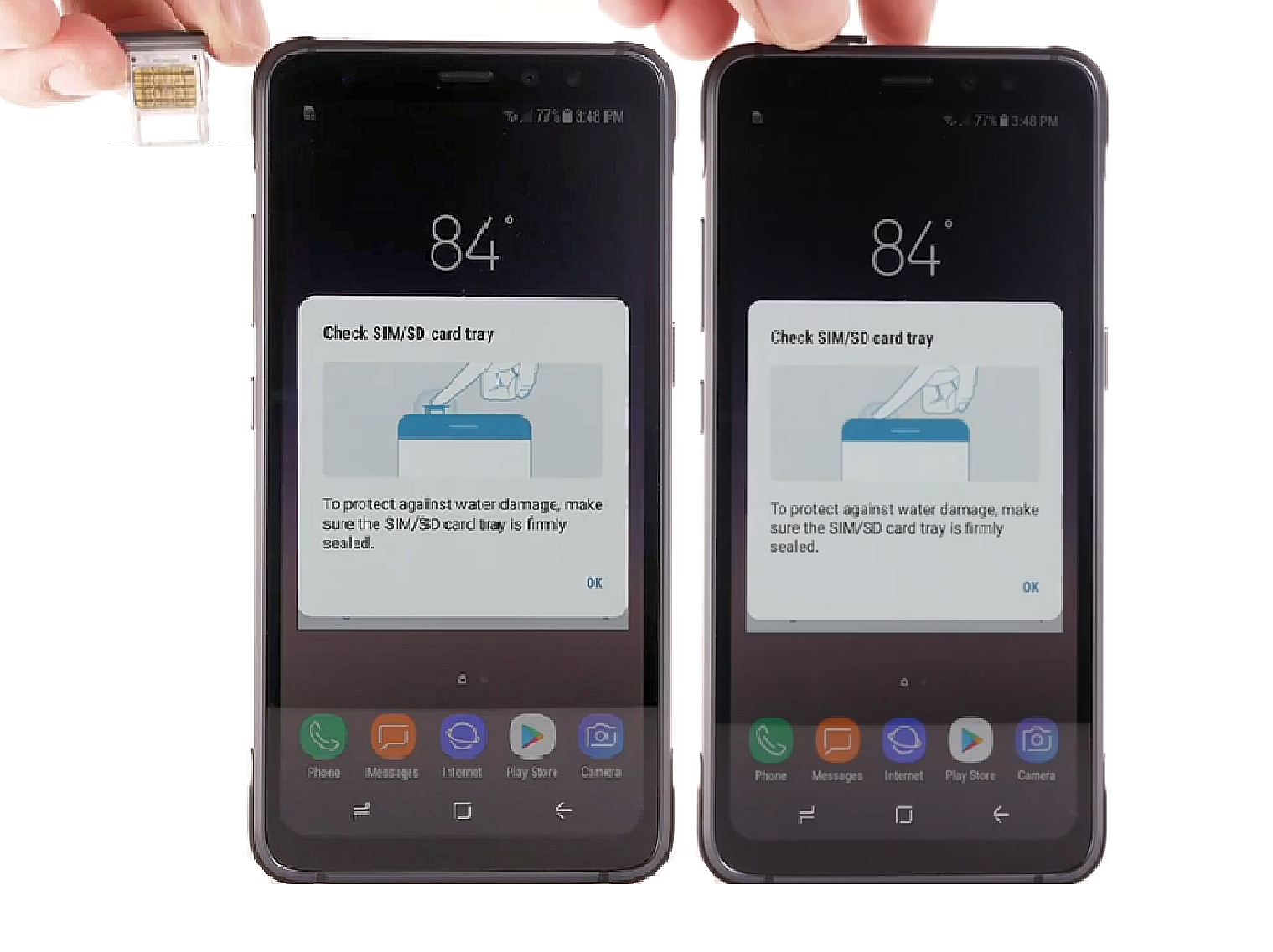 Inserting SIM Card in Galaxy S8 Active | Galaxy S8 Manual  
