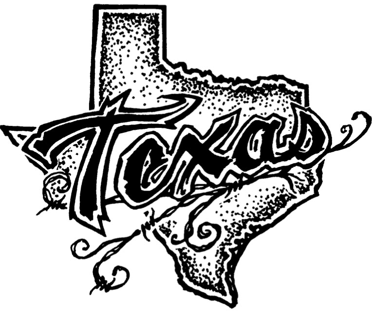 Texana Designs: February 2016 Stamp of the Month - Texas (shape)