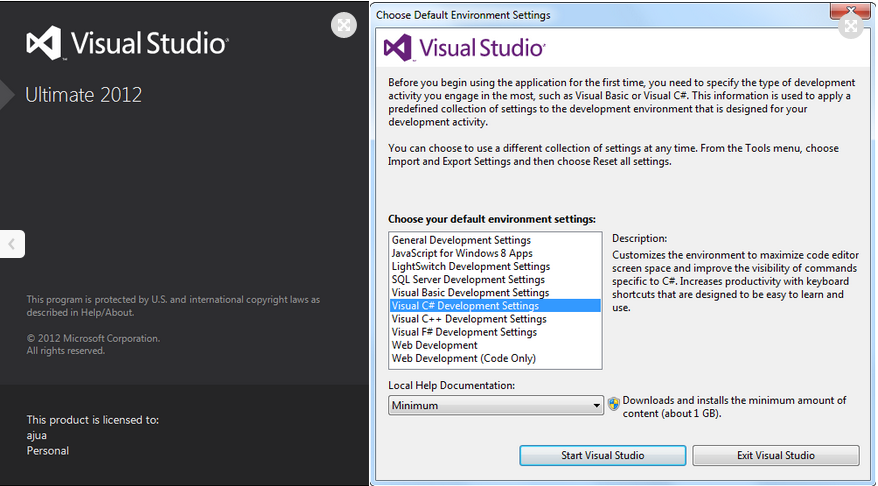 Визуал студио эта версия не поддерживается. Websettings Visual Studio где находятся. Development setting