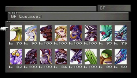 FInal Fantasy VIII, GF Screen