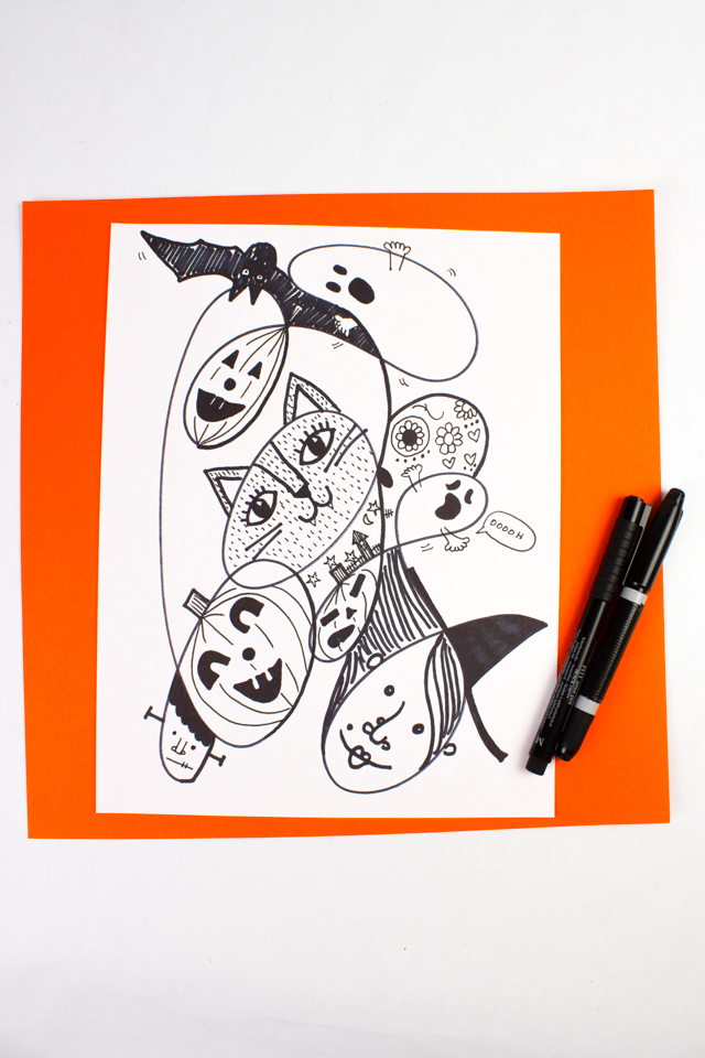 Halloween Doodle Art Challenge Pink Stripey Socks