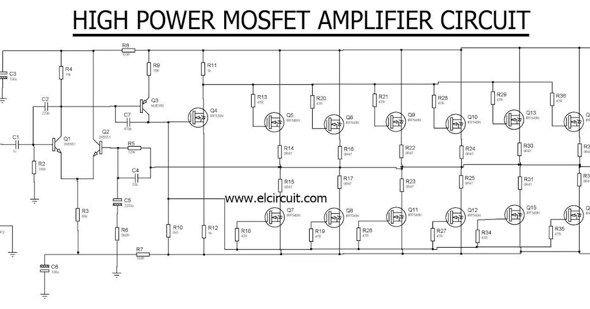 2500w Power Mosfet Amplifier Circuit