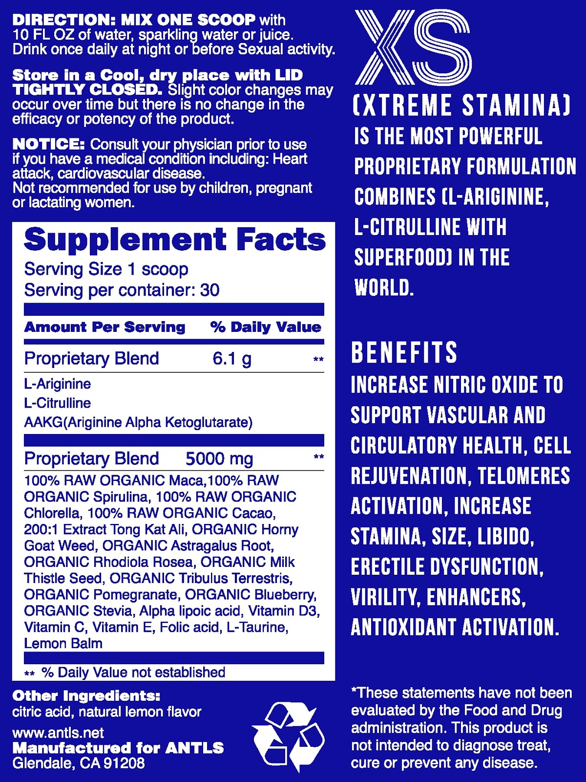 Xtreme Stamina Testosterone Booster+PreWorkoutNitric Oxide