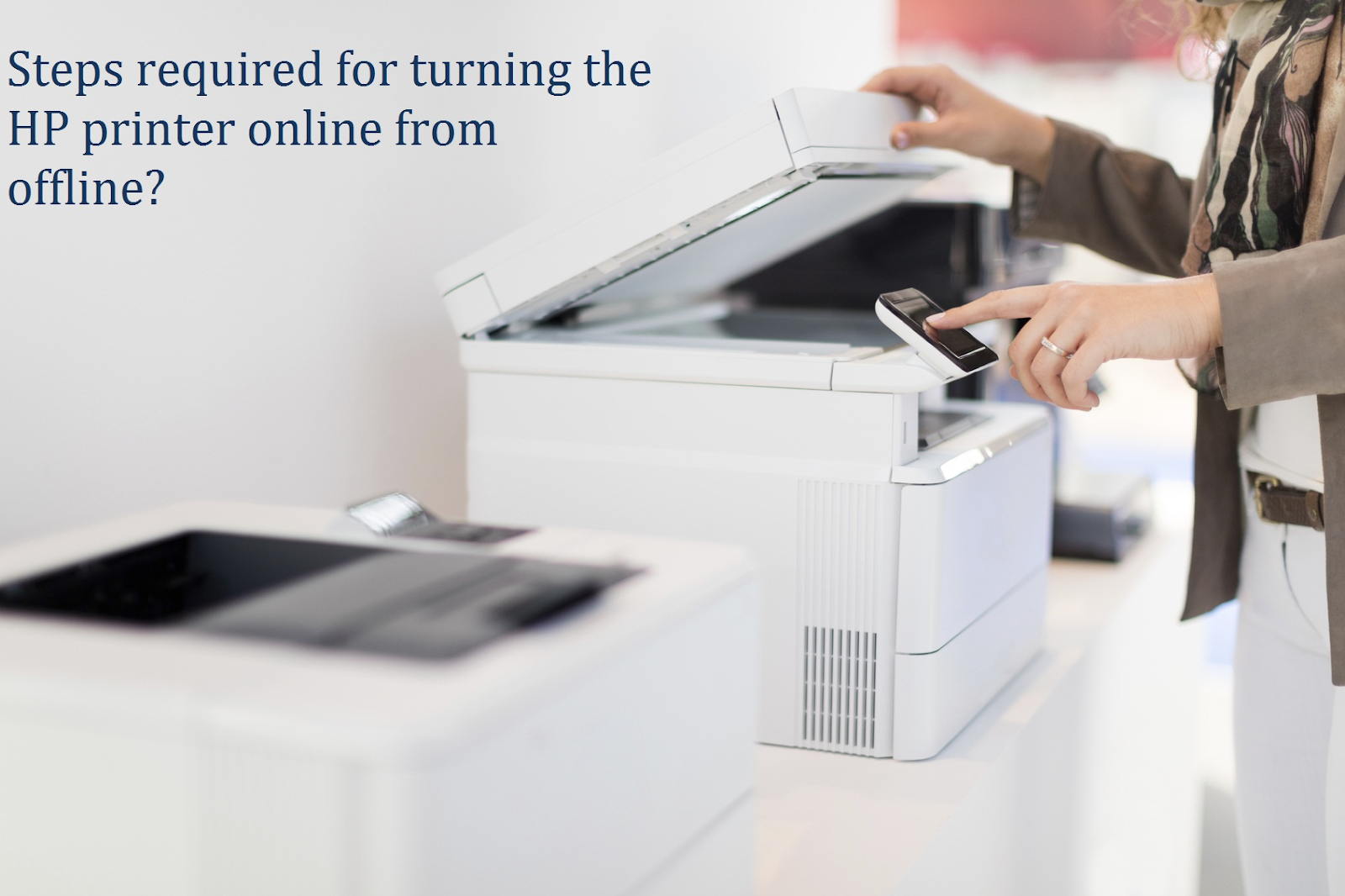 Steps required for turning the HP printer online from offline?
