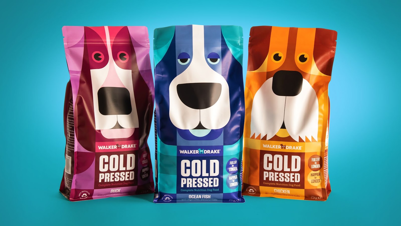 Walker & Drake Cold Pressed Dog Food Packaging Of The World