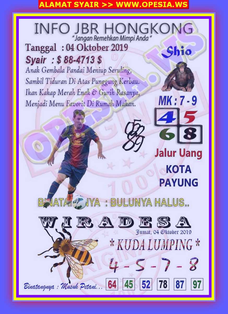 1 New Message Kode Syair Hongkong 4 Oktober 2019 Forum Syair Togel Hongkong Singapura Sydney