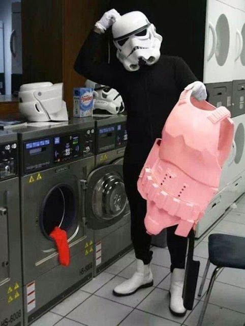Stormtrooper having a bad laundry day!