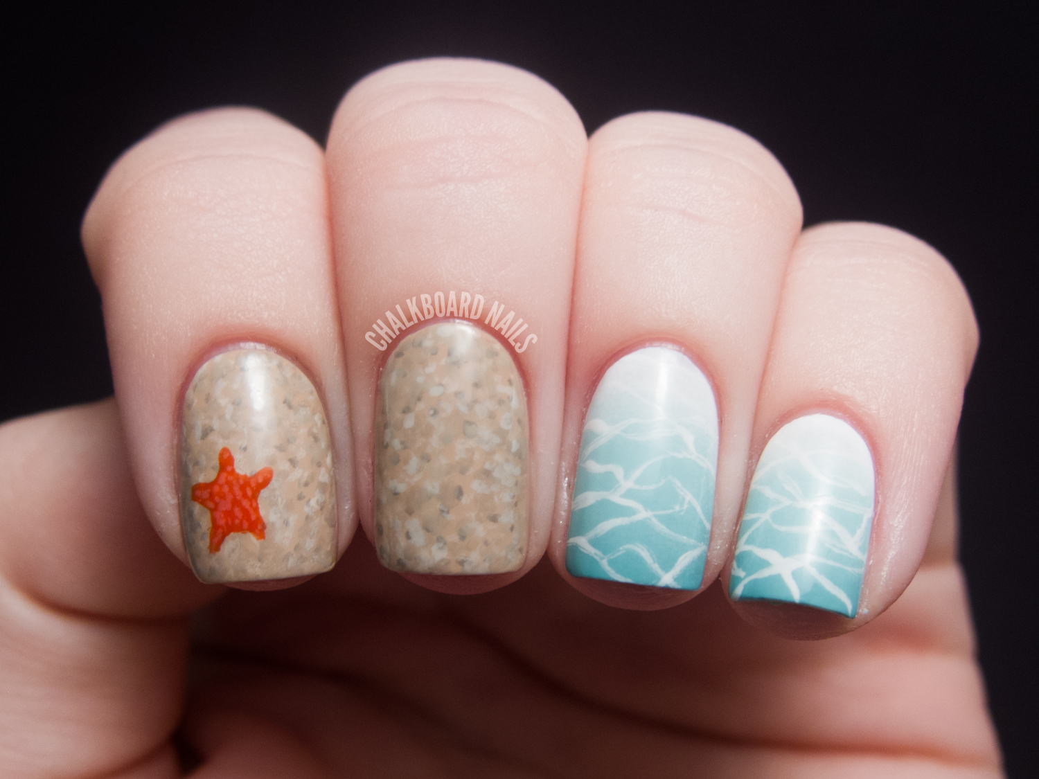 Beauty and the Beach | Chalkboard Nails | Phoenix, Arizona Nail Artist
