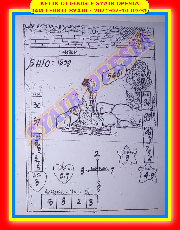 Syair Sgp Hari Ini Sabtu 10 Juli 2021 Opesia Official