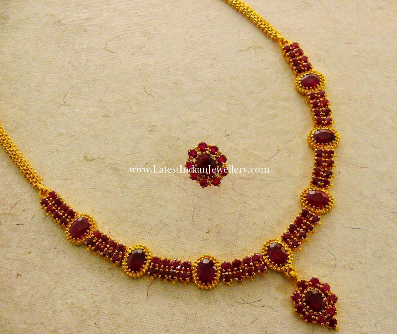 Elegant Traditional Indian Ruby Necklace