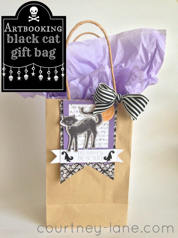Courtney Lane Designs Cricut Artbooking Black Cat gift bag