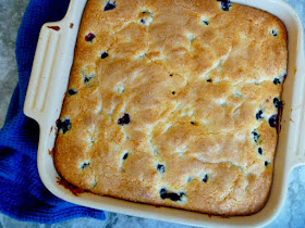 Buttermilk Blueberry Breakfast Cake - Perfect for Easter Brunch or a weekend breakfast - Slice of Southern