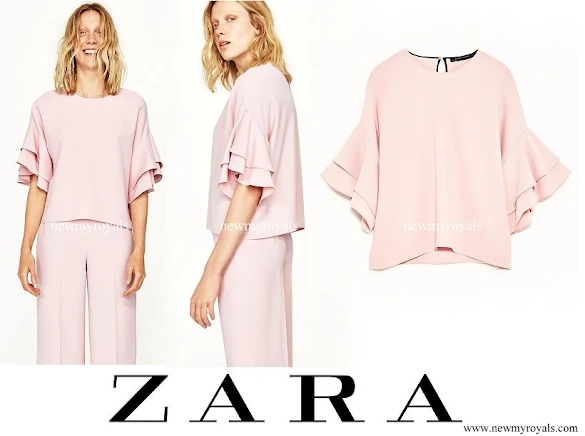 ZARA Frilled Blouse and Trousers