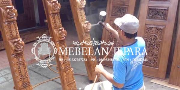 Proses Finishing Mebel Jati Ukir Jepara Proses Finishing Mebel Jati Ukir Jepara