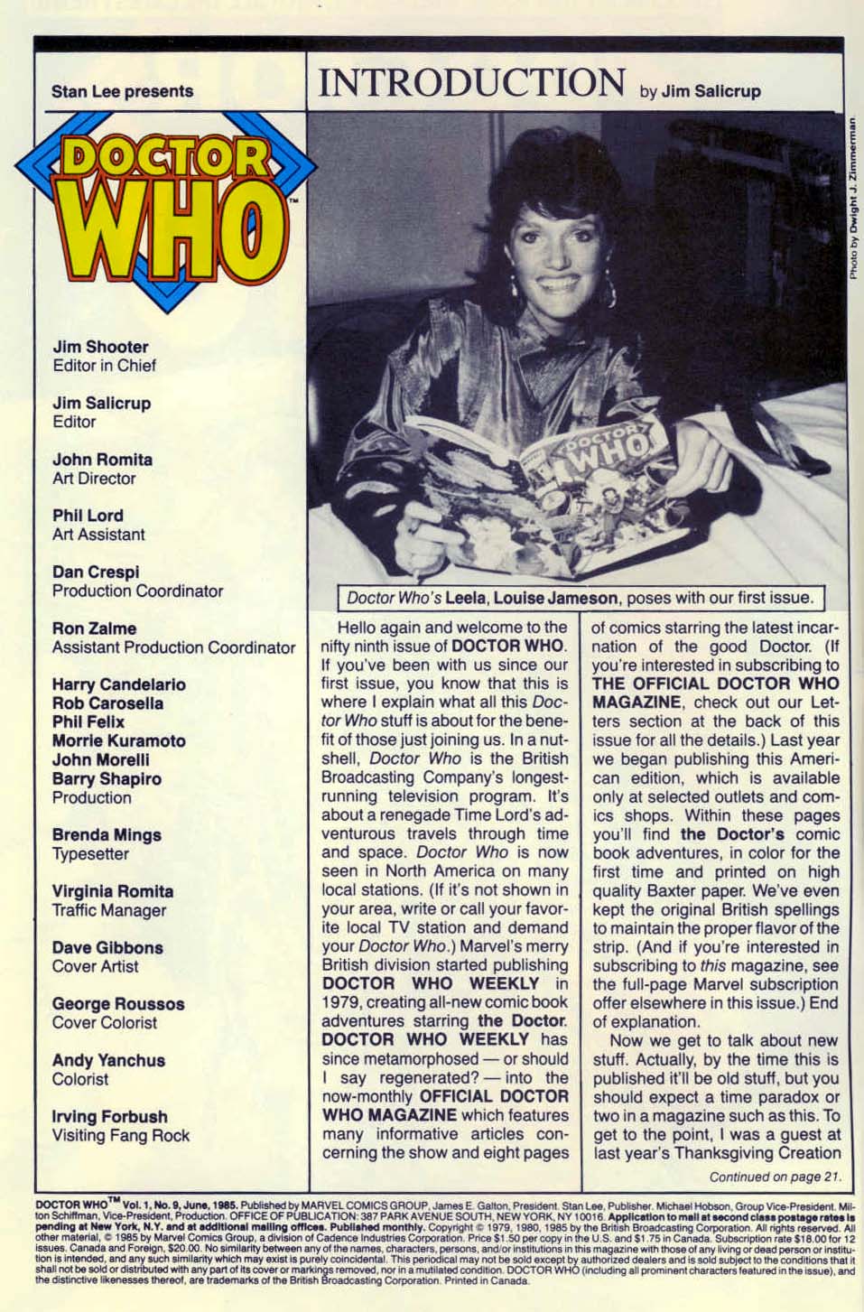 Read online Doctor Who (1984) comic -  Issue #9 - 2