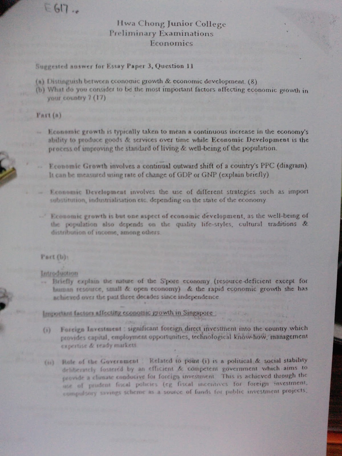 Economics essay outlines image