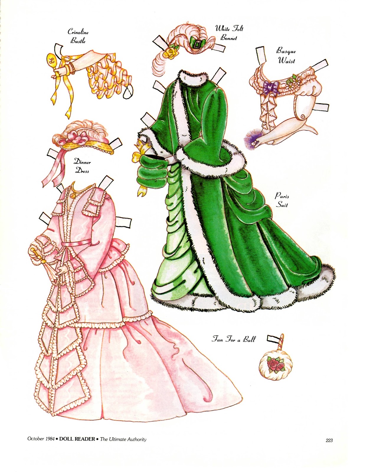 Miss Missy Paper Dolls French Fashion Doll