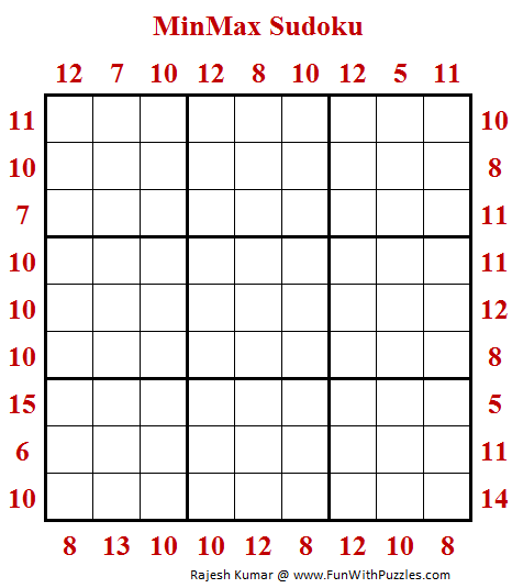MinMax Sudoku Puzzle (Daily Sudoku League #196)