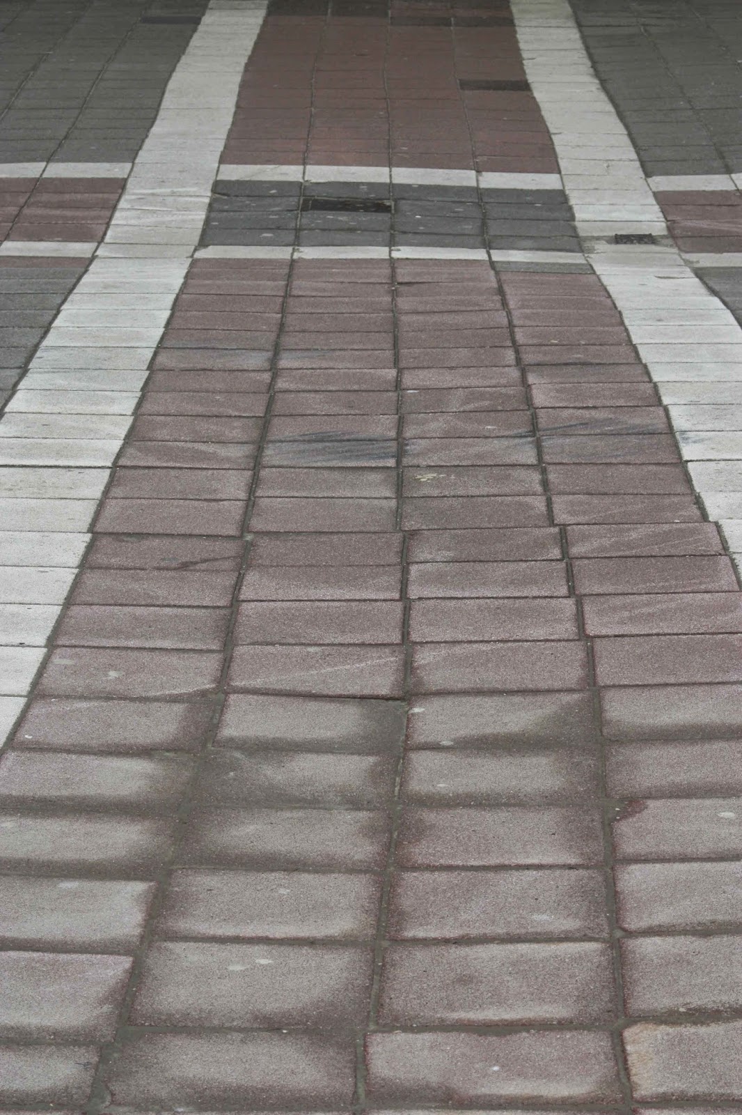 sidewalk with pattern