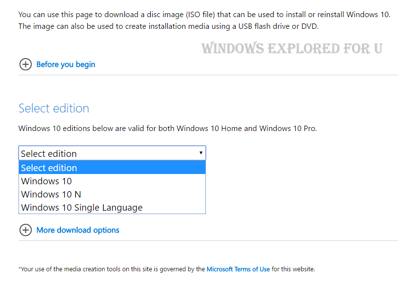 download and install windows 10 home single language