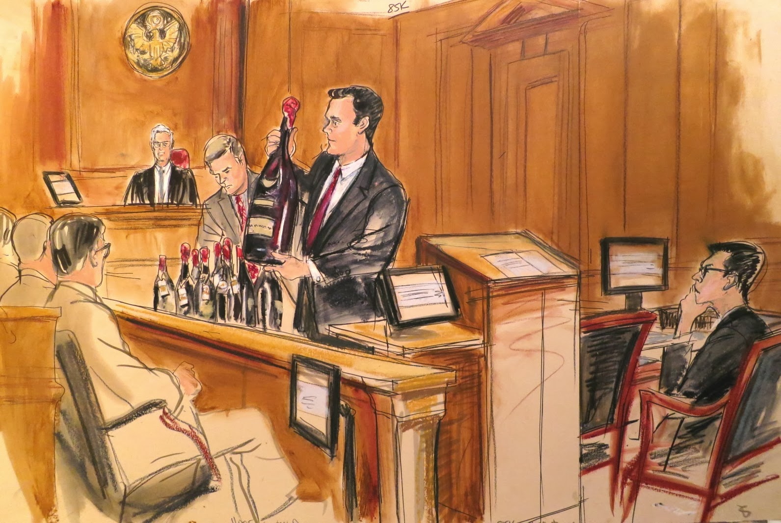 ILLUSTRATED COURTROOM Accused Wine Counterfeiter Rudy Kurniawan Goes
