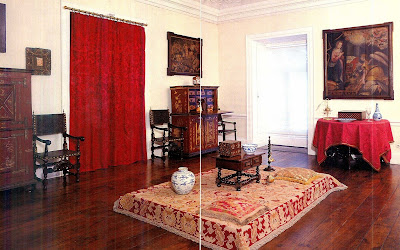 Uma reconstituição da sala do estrado do Museu dos Biscainhos