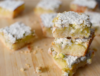 Receta de cuadritos de lima, pistacho y romero