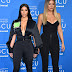 Kim And Khloe Kardashian Pose Like Living Dolls In Plunging Identical Outfits