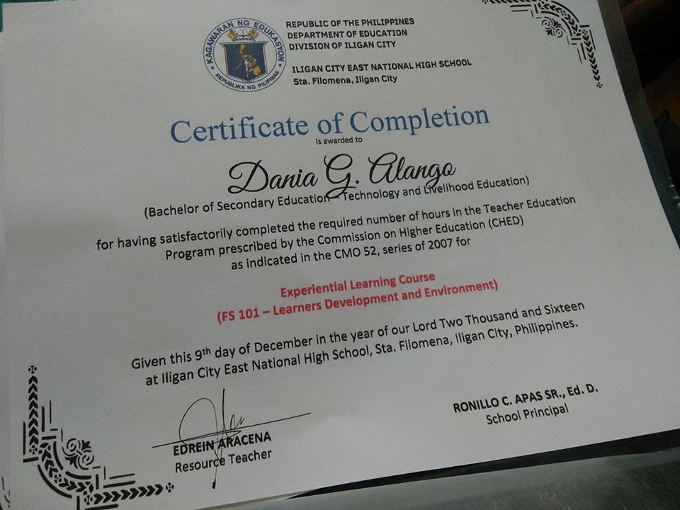 Field Study 1 The Learner's Development and Environment Episode 1