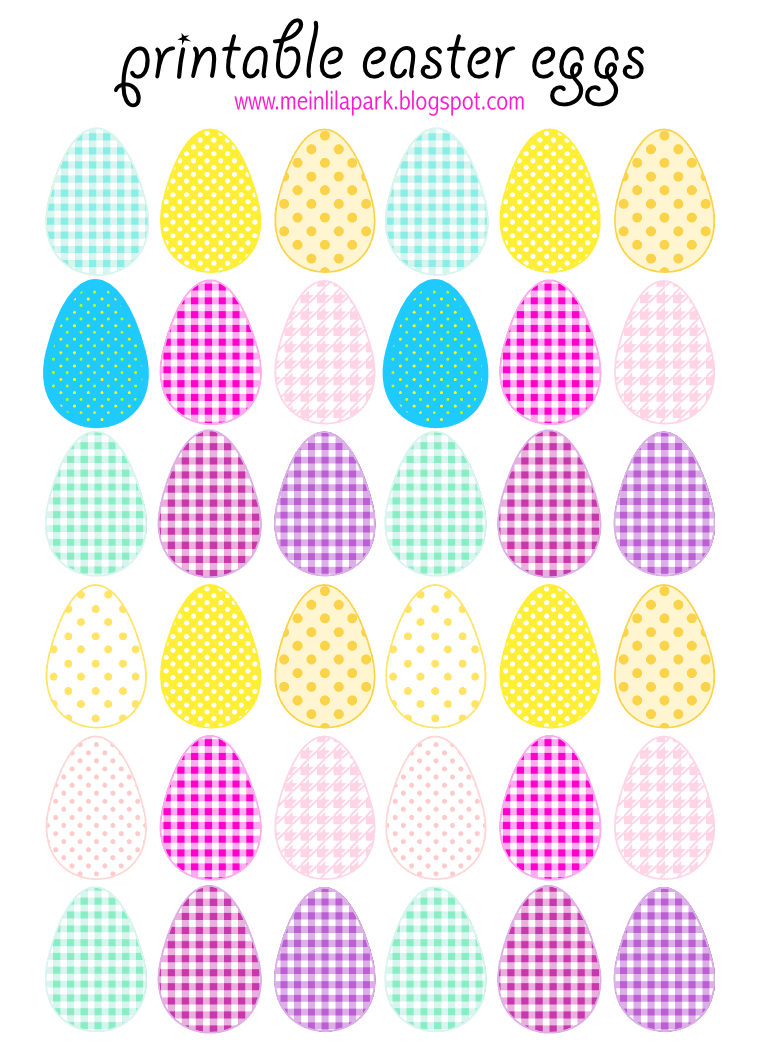 Free printable cheerfully colored Easter Eggs - ausdruckbare Ostereier