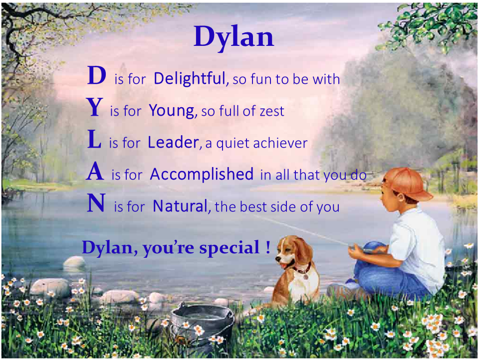 Acrostic Name Poems For Boys Dylan